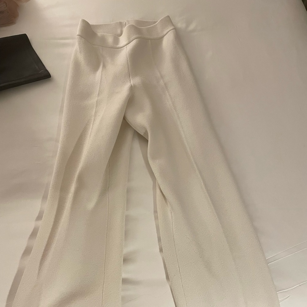 Aritzia Wide Leg White Pants